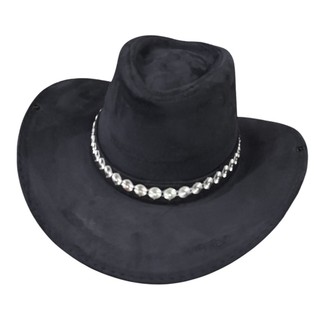 Chapéu Cowboy Feminino de Camurça Estilo Ana Castela com Faixa CD