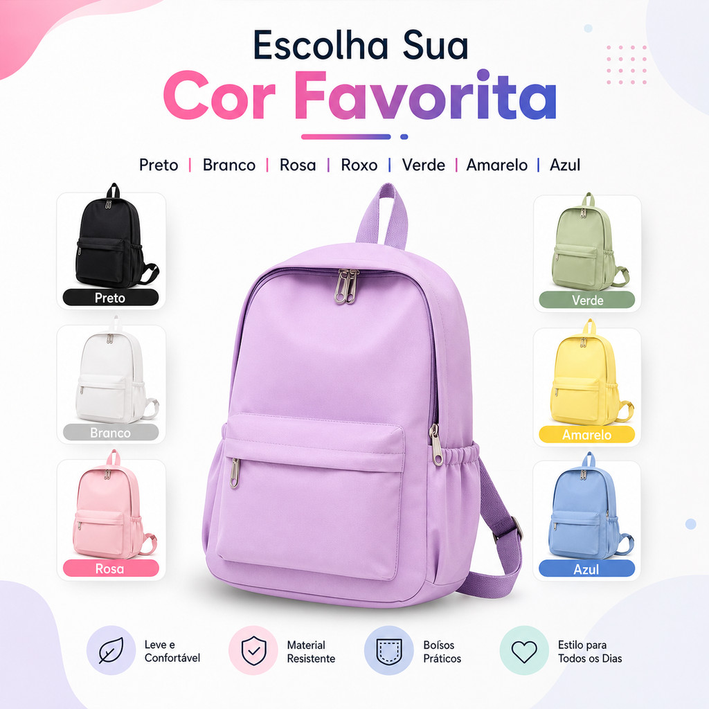 Mochila bolsa unisexo costas Planície Comum Academia Esportiva Pilates