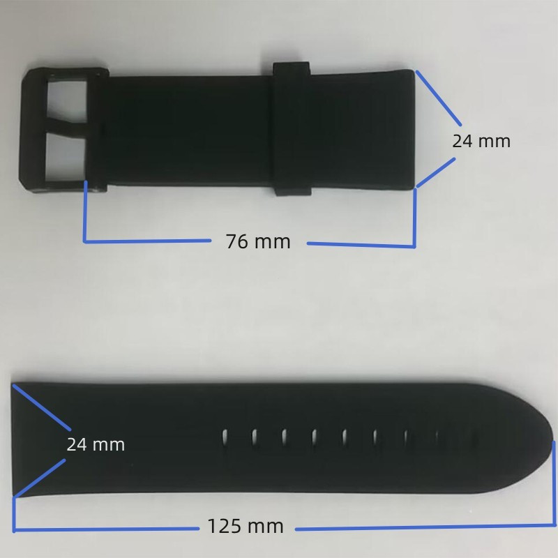 Pulseira de relógio de 24mm adequada para Skmei 1257 1469 1549 1564, pulseira de silicone macia e elegante, nas cores pr
