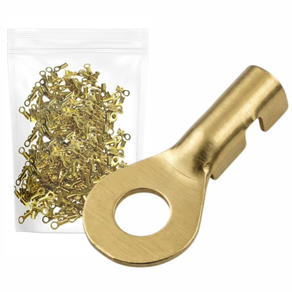 Terminal Olhal Anel Pp Latão 1/8 pol Permak Conector Furo 3,2 Mm Reforçado 100 Peças 138/B