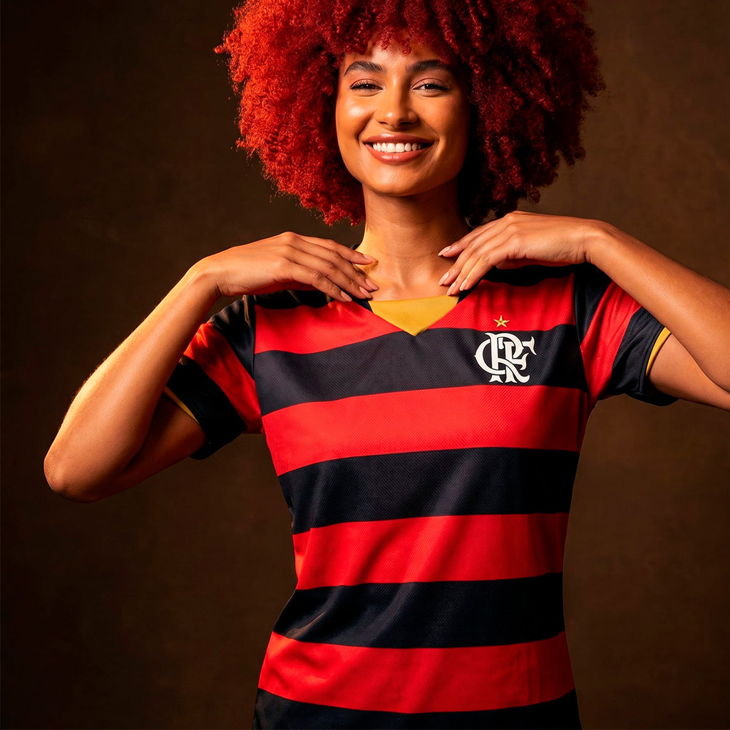 Camisa Flamengo Retrô 2008 Adriano Feminina Oficial