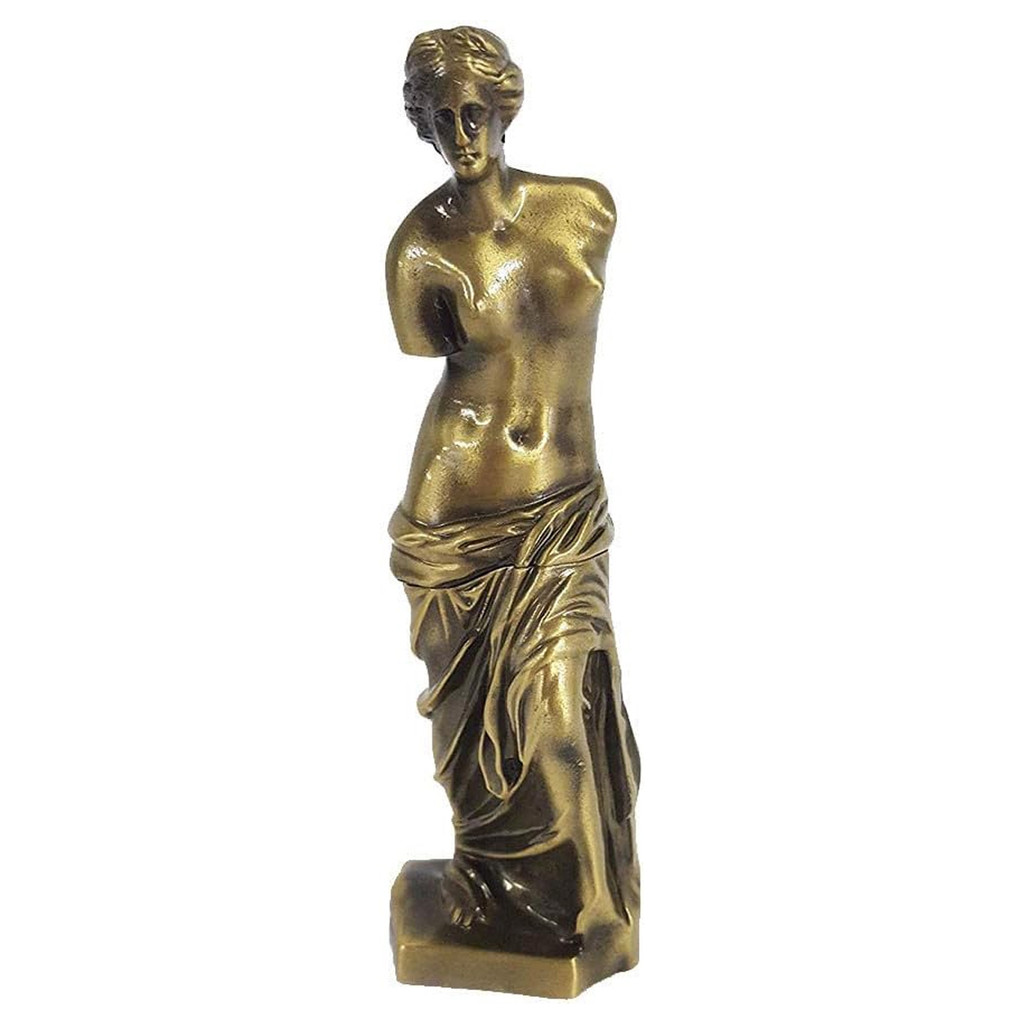Estatua Venus De Milo Afrodite Miniatura Bronze Decoraçao Vintage Estante Mesa Rack Prateleira Presente