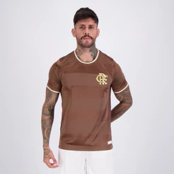 Camisa Flamengo Dry Jacquard Marrom
