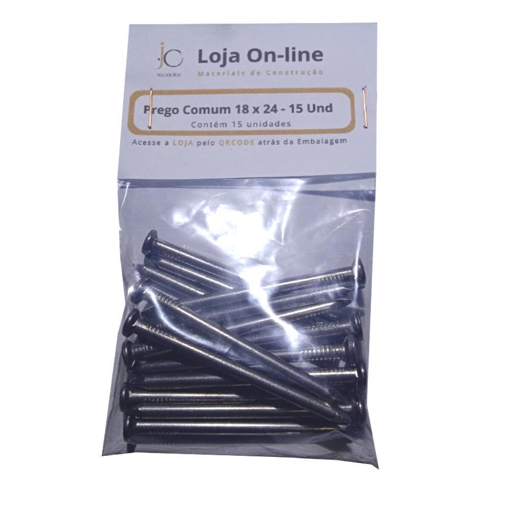Prego Comum c/ Cabeça Polida 18x24 de 15 Unidades
