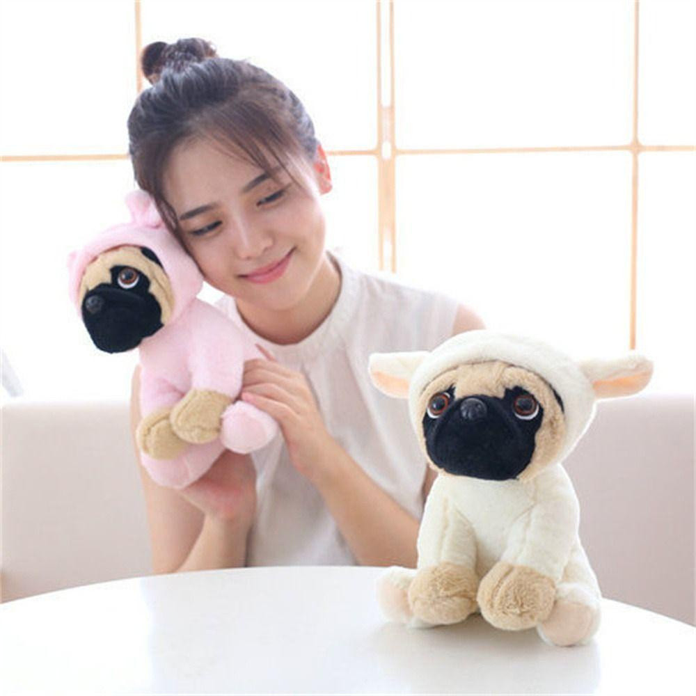 2024 Novo Brinquedo Pug de Pelúcia Elefante Coelho Animal de Pelúcia Cão Shar Pei Realista Brinquedo de Faz de Conta KOX