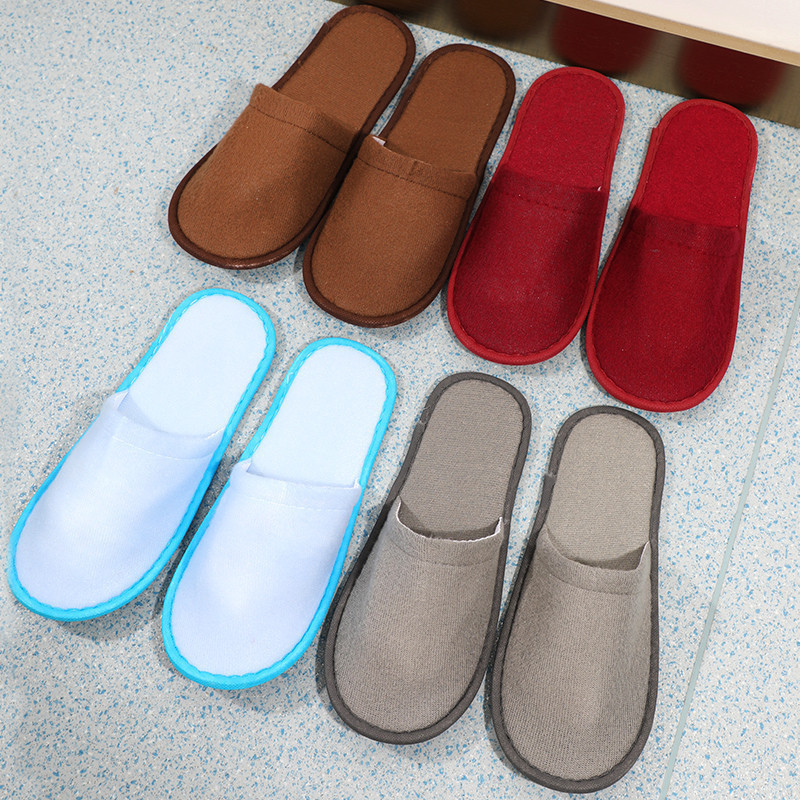 Chinelos Casuais Hotel Viagem Portátil Casa Descartável Cor Sólida Flip Flop Interno
