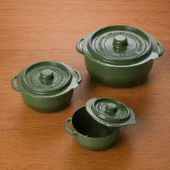 Kit 3 Potes Panelinhas Herméticas Redondas Verde Mini Caçarola Ramekin Plástico Plasútil