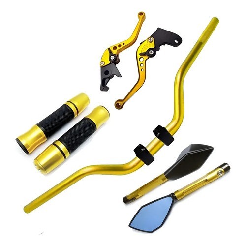 Manete+guidão+retrovisor+manopla Longa Cb300/250 Twister Cg Envio Imediato
