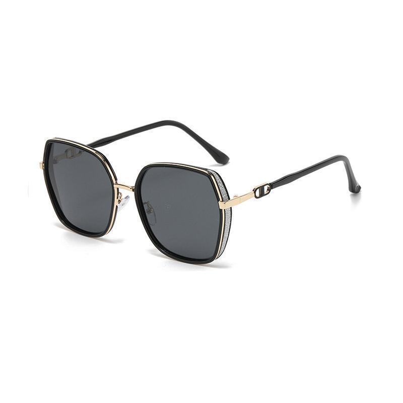 Nova Moda Polarizada Óculos De Sol Feminino Lente Gradiente Oversized Retro Quadrado UV400