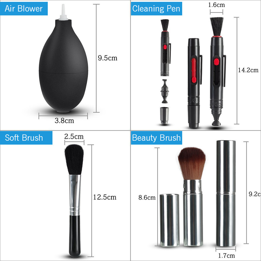 homgeek-BR SHUAIGUO Kit de limpeza de câmera Lente profissional com pano de caneta soprador de ar para a maioria dos