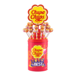 Pirulito, Com Suporte, Sabores Sortidos, Display, Chupa Chups, Pote - 1,2 kg | 100 Unidades
