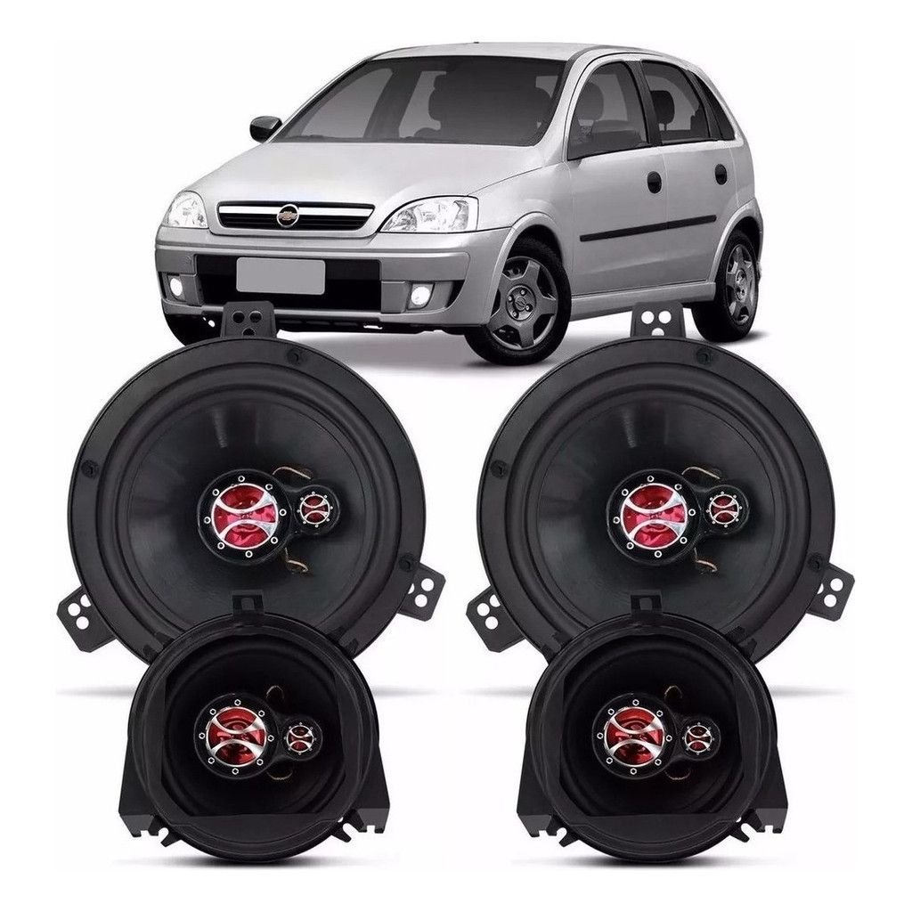 kit 4 Alto Falantes Corsa Zafira KF.050 Foxer
