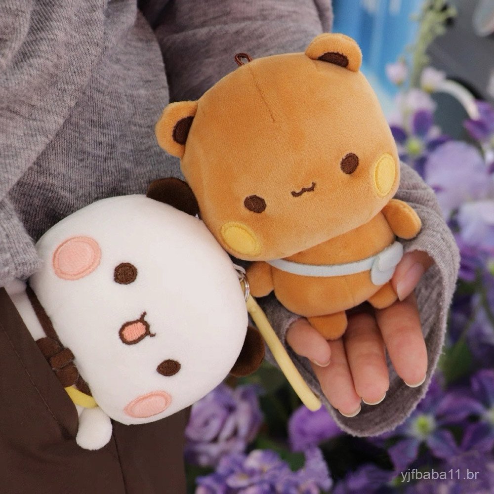 Chaveiro de pelúcia fofo do Panda Bubu e Dudu, adorável chaveiro de animal, um presente de aniversário para crianças e m