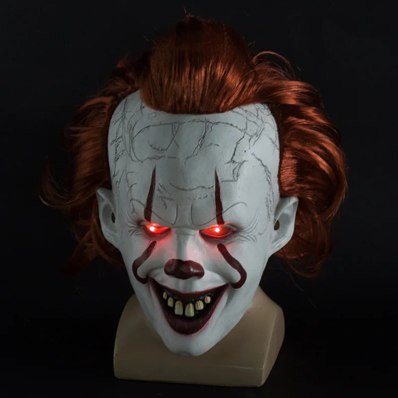 Máscara de Halloween Luminescente Stephen King It Máscara Pennywise Horror Palhaço Joker Máscara Palhaço Máscara Hallowe