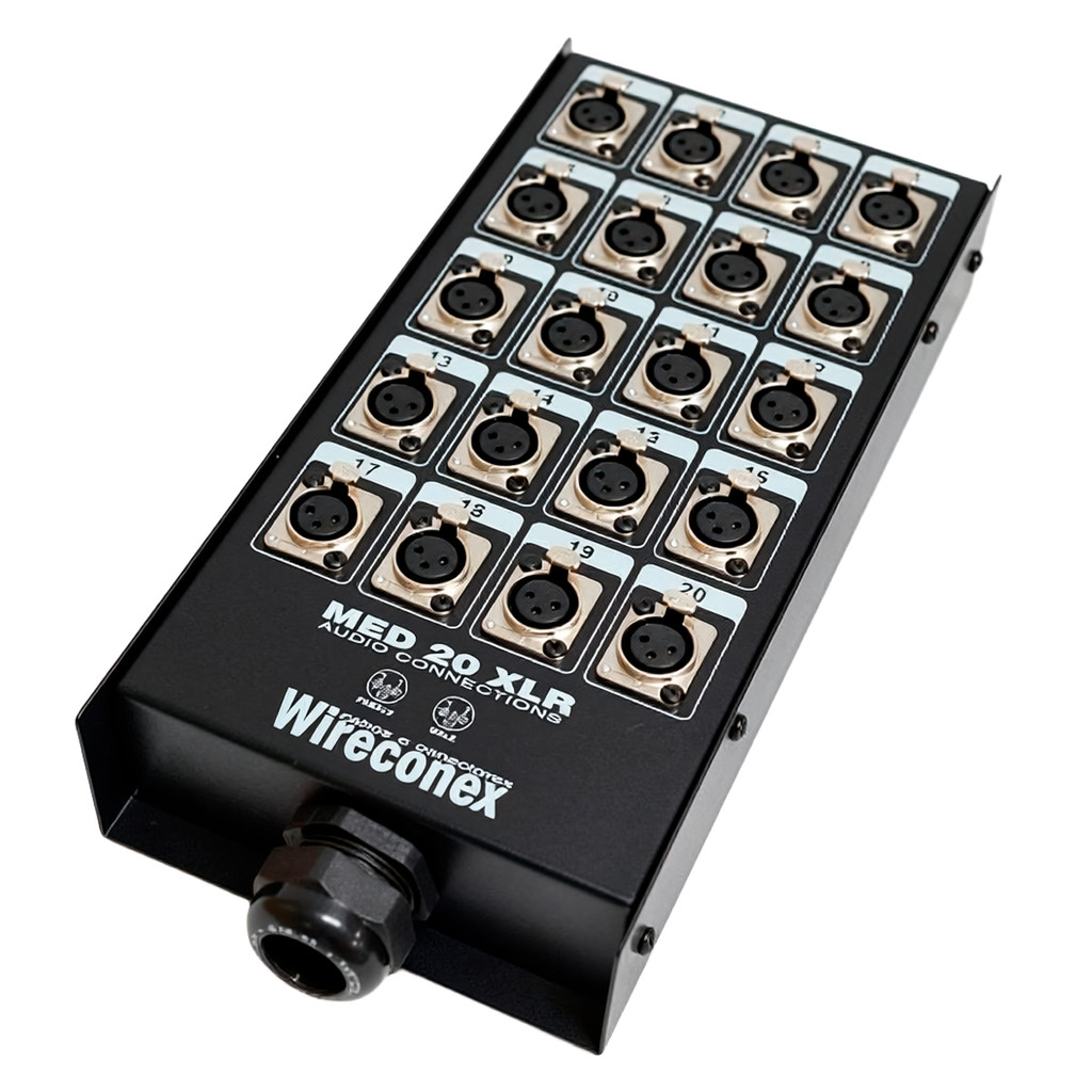 Painel Multicabo 20 Vias  Conectores Xlr - Medusa Wireconex