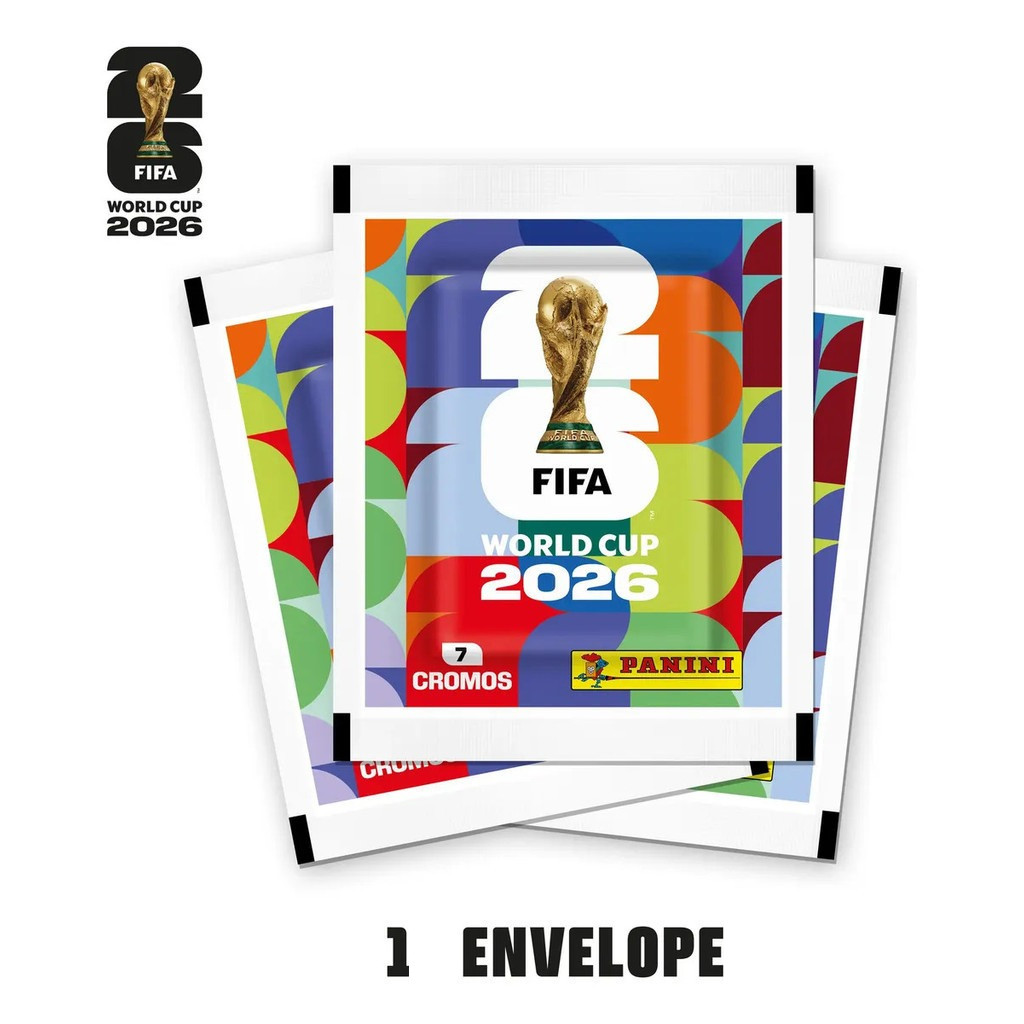 Kit Com 1 Envelopes de Figurinhas da Copa Do Mundo 2026 - 7 Figurinhas