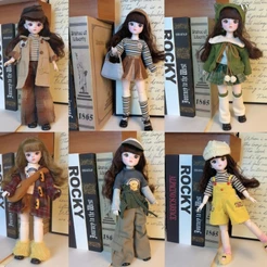 28cm Princesa Boneca 21 Conjunta 3D Grande Olho 1/6 BJD E Roupas Menina Brinquedo Bonecas