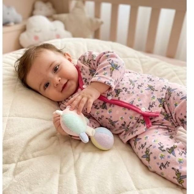 Pijama Bebê Menina e Menino RN a 6 Meses Conjunto Inverno Manga Longa Estampado Algodão Roupa Dormir Infantil Confortáve