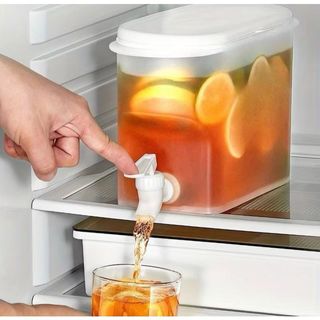 Suqueira Plástica Com Tampa E Torneira Para Geladeira Capacidade 3 Litros Para Agua Suco …