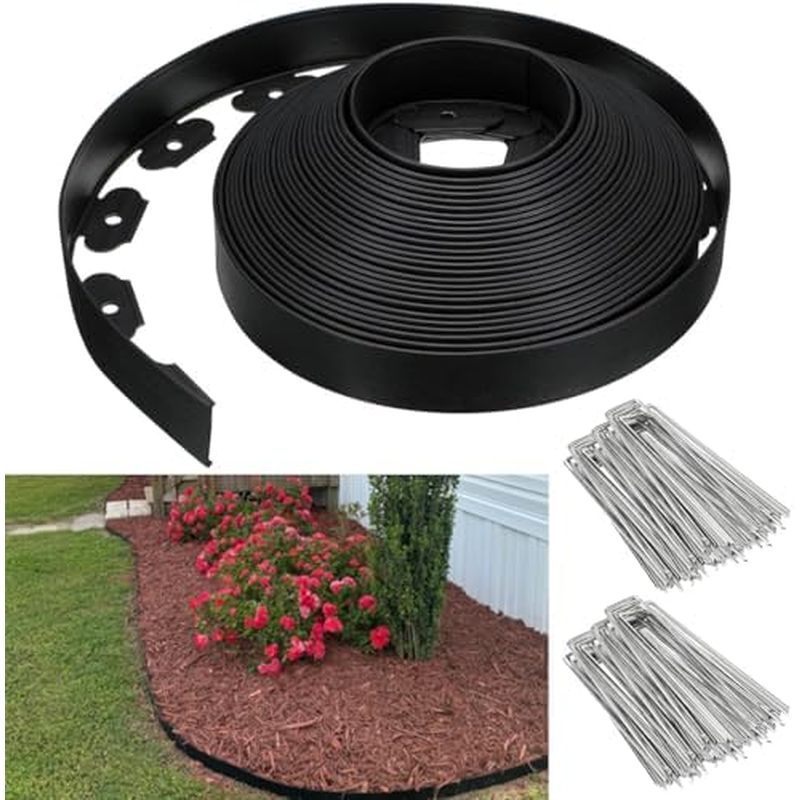 Bordas De Afiação De Jardim Mini Cerca De Plástico Para Canteiros De Flores De Quintal 3IN Alto Flexível Gramado Borda K