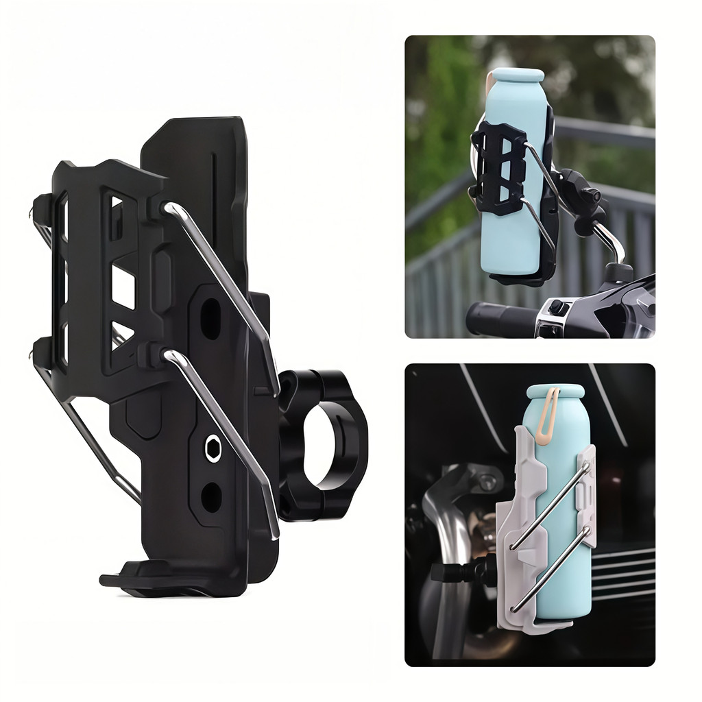Suporte Ajustável Garrafa Porta Copo Clipe Rápido para Motos Bicicletas Bike