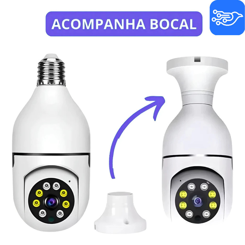 Câmera De Segurança IP WiFi 360 À Prova D'água Externa Com Áudio , Aplicativo V360 Pro , Câmeras Infravermelhas Internas