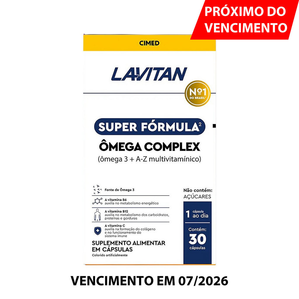 Lavitan Super Fórmula Ômega Complex + A-Z Multivitamínico 30 Cápsulas