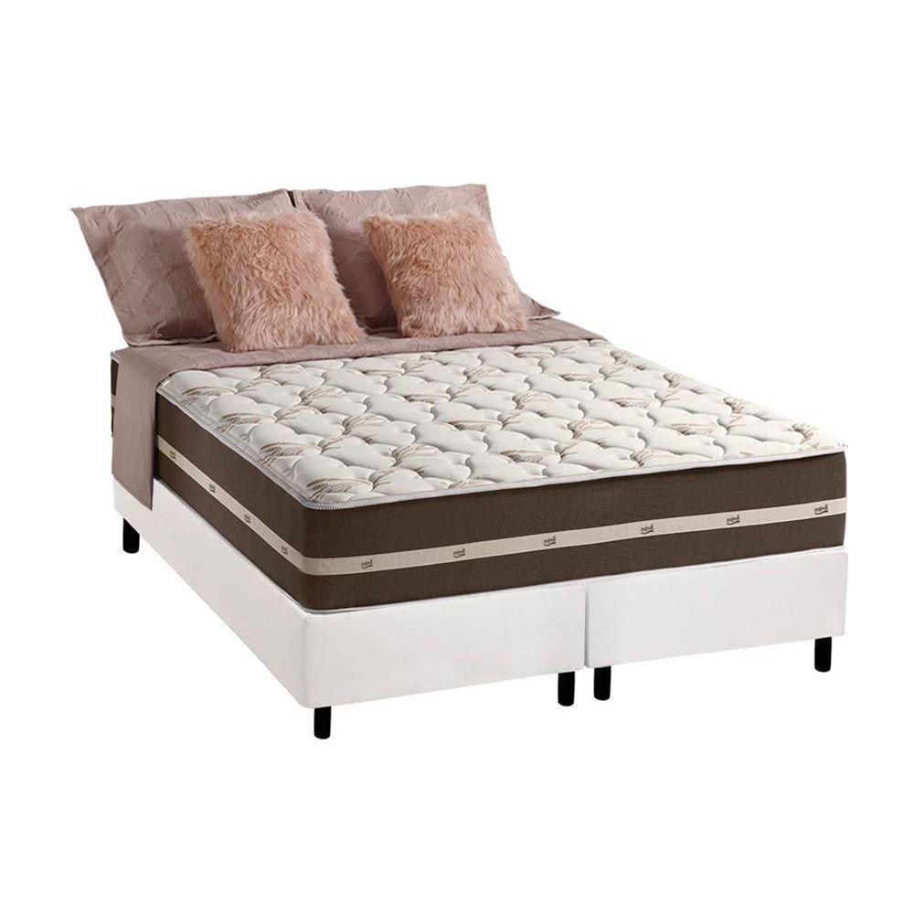Conjunto Box Queen: Colchão Molas D Angelis Anjos Superlastic Classic + Base CRC Courano White (158x198)