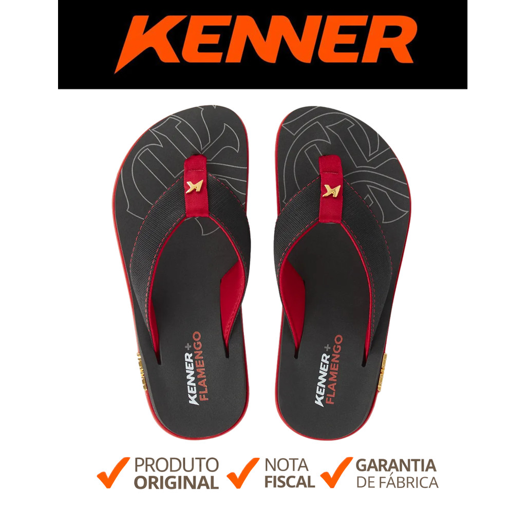 Chinelo Sandalia Kenner Kivah Flamengo Original Rubro-negro Macia Conforto Estilo