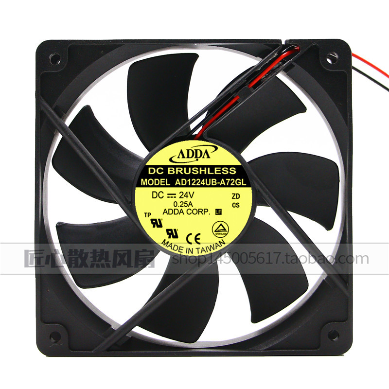 Ventilador de resfriamento de alarme ADDA 12CM AD1224UB-A72GL 12025 24V 0.25A Original
