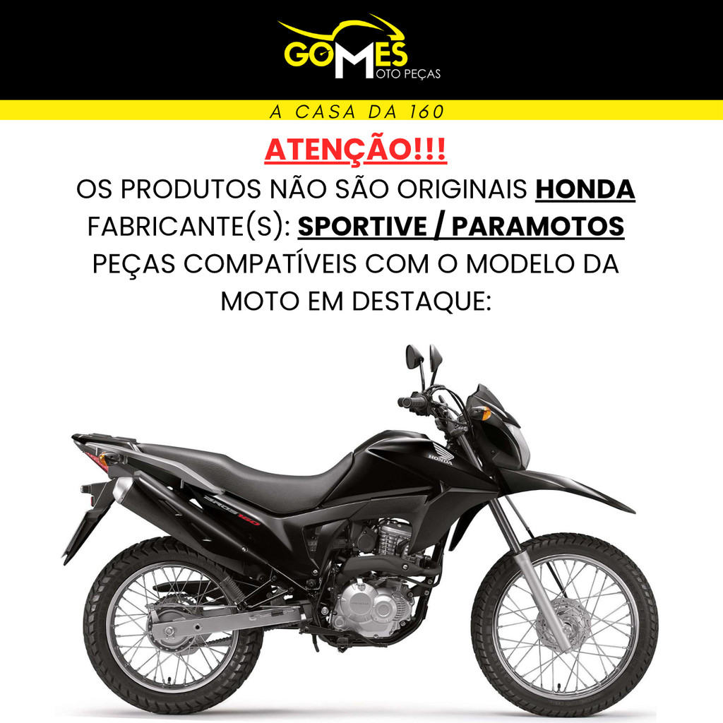 Kit Carenagem Nxr Bros 160 Modelo 2015 / 2021 / Asa do Tanque Frontal Aranha Paralama Tampa Lateral
