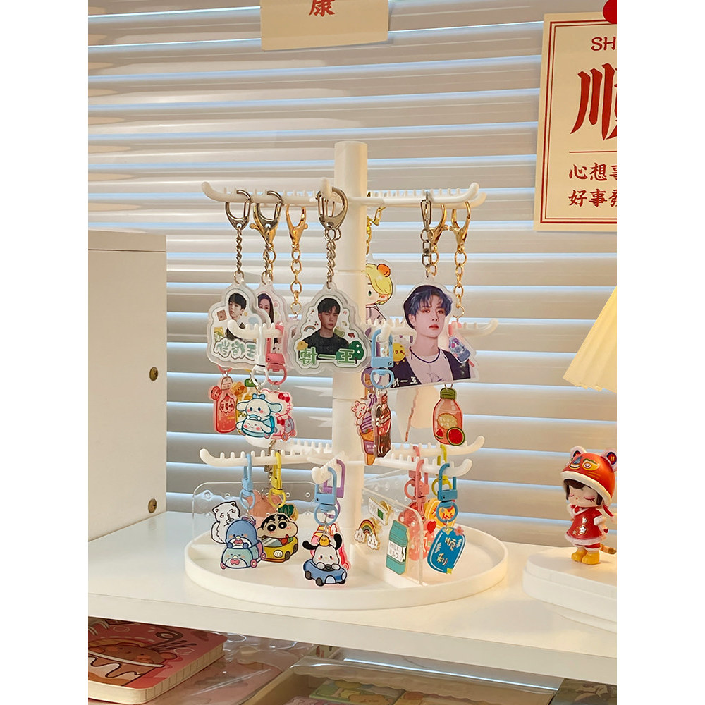 Chaveiro pingente rack de armazenamento Gooka suporte acrílico área de arte periférica Desktop pulseira jóias Display ra