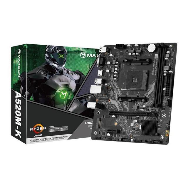 Placa Mae Maxsun Challenger A520M-K DDR4 Socket AMD AM4 M-ATX Chipset AMD A520, MS-CHALLENGER-A520MK