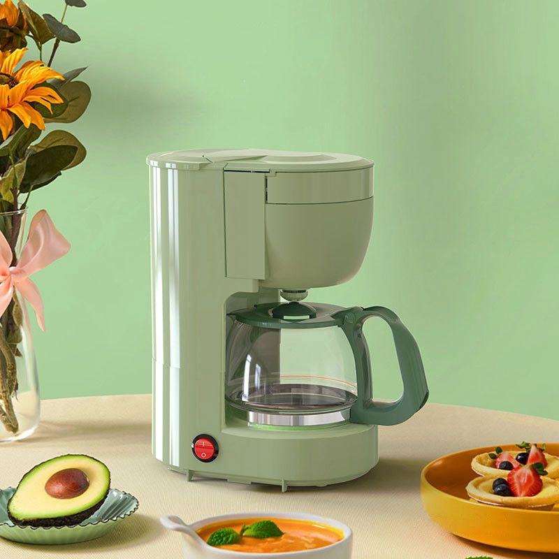 Máquina de café doméstica pequena gotejamento escritório eletrodomésticos estilo americano máquina chá fazendo cafeteira