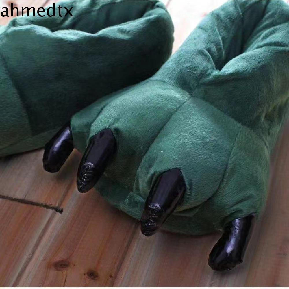 Sapatos De Garra De Animal AHMEDTXB , Chinelos Quentes Grossos Para Casa De Dinossauro , Engraçados De Pelúcia Cosplay