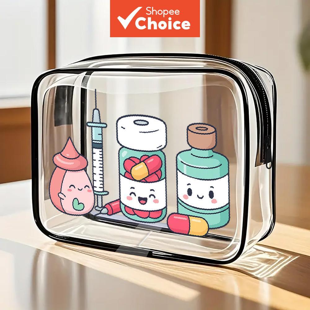 Frasco de comprimidos e nécessaire de seringa. Presente ideal para enfermeiros, médicos e estudantes. Para viagens, uso