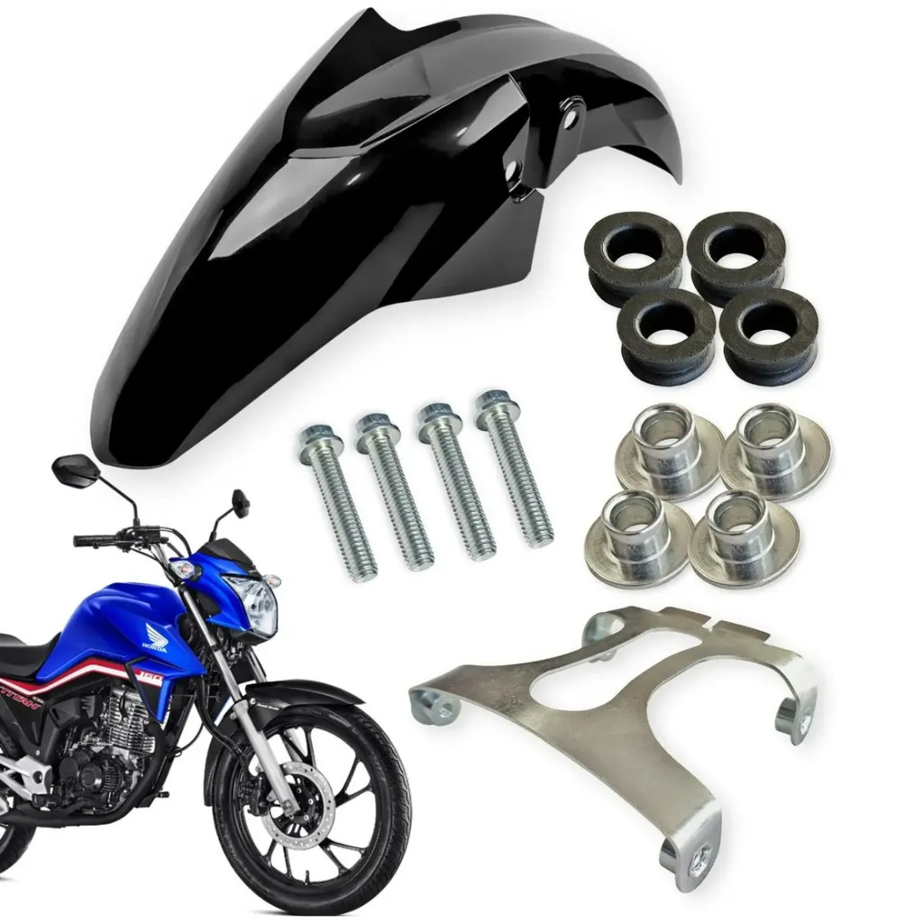Paralama Dianteiro Com Suporte Cg Titan 150 160 Fan 125 150 160 Start 2014 A 2024 ENVIO IMEDIATO