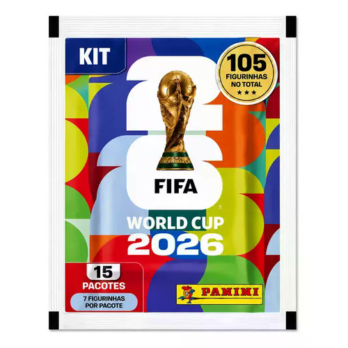 Kit 105 Figurinhas Copa Do Mundo Fifa 2026 Panini 15 Envelopes Lacrados