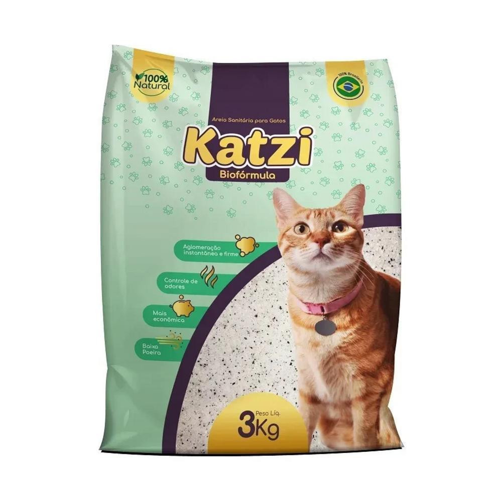 Areia Higiênica Katzi Biofórmula Para Gatos 3kg