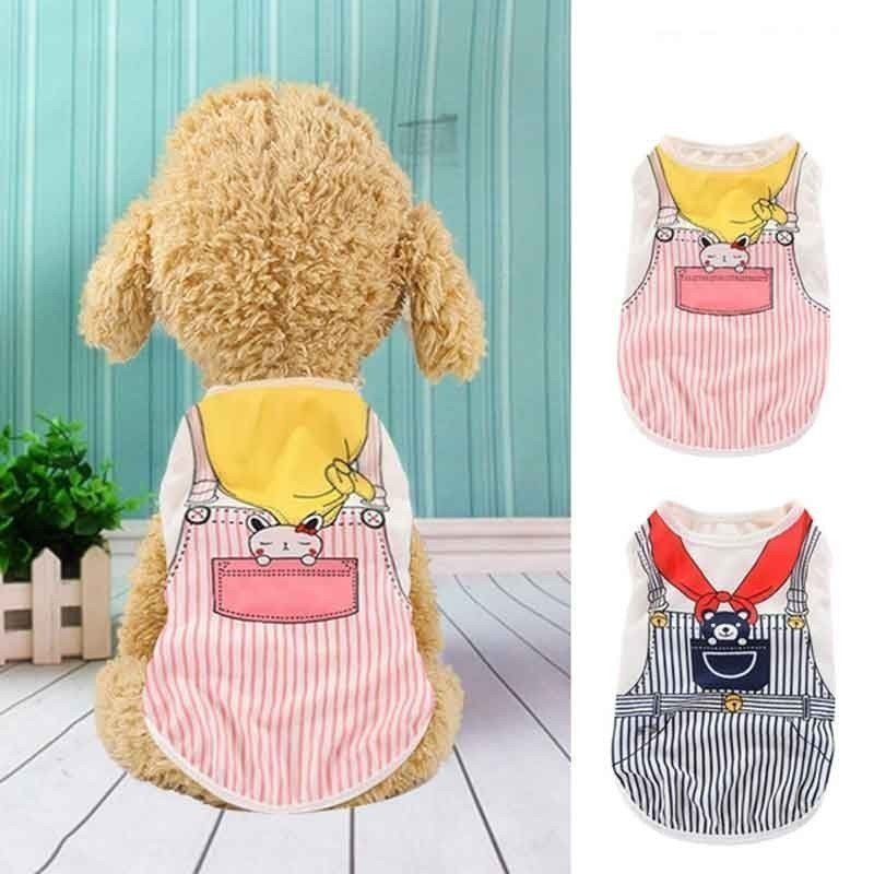 Bonito Macio Roupas Para Cães Primavera Verão Pequenos Filhote De Cachorro Camisa Animais De Estimação Chihuahua Poodle