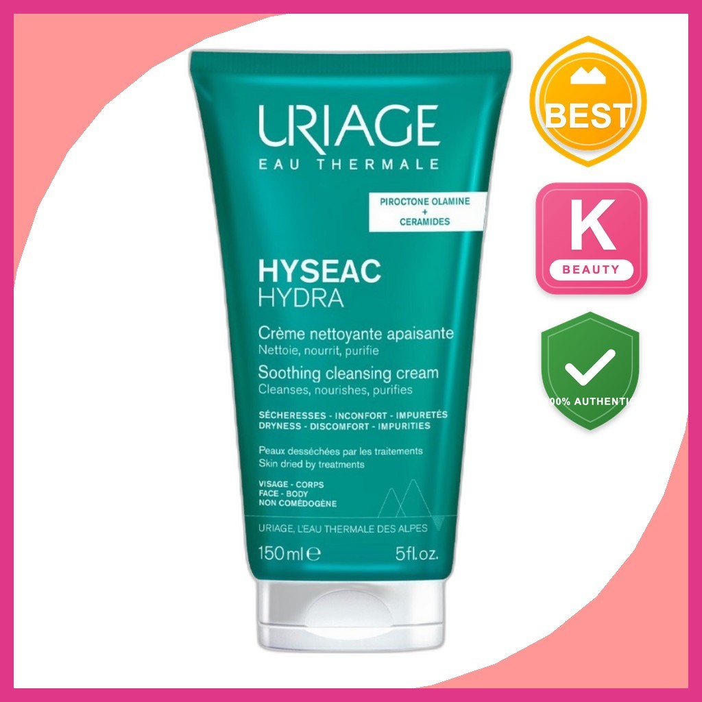 [uriage] Creme De Limpeza Calmante HYSEAC Hydra , 150ml , 1 Unidade/Coreano/Fórmula Suave Da K-Deal Shop