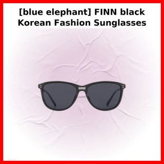[Elefante Azul] Óculos De Sol Da Moda Coreana Preta FINN/Coreanos/Estilo Wayfarer/100 % Genuíno JBEAUTY