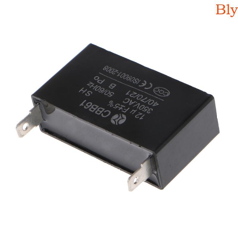 Bly Black 12uF Gerador Capacitor CBB61 12uF 50 60Hz 350VAC Motor De Ventilador