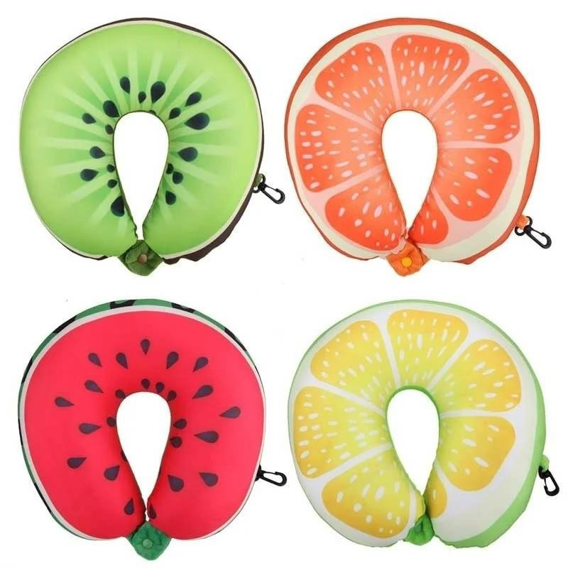 Travesseiro Portátil Para Viagem , Frutas , Em Forma De U , Nanopartículas , Pescoço , Escritório , Cervical , Padrão De