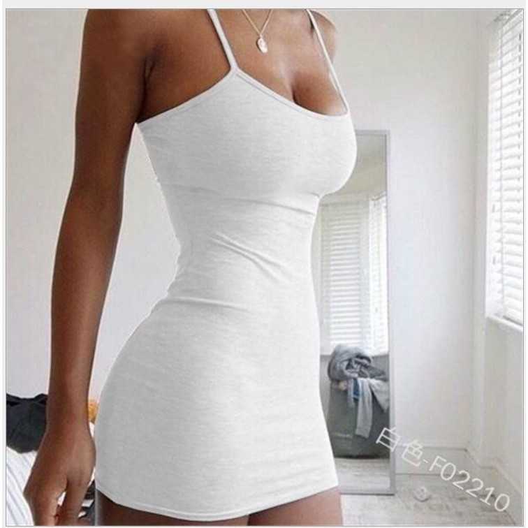 Vestido justo feminino para primavera e verão, vestido bodycon para noite, vestido de alças, vestido de praia para ativi