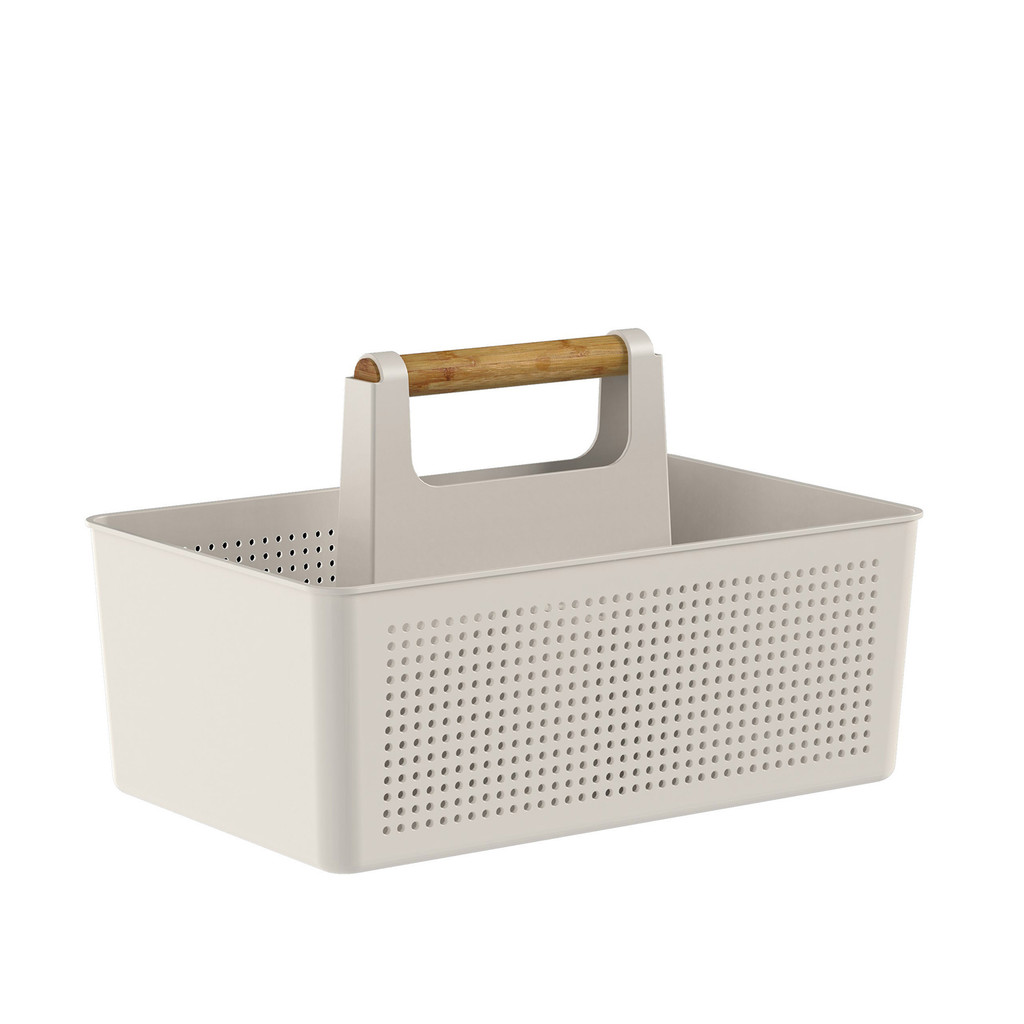 Organizador Multiuso 8L Flow 21x34,6cm Bege - Ou