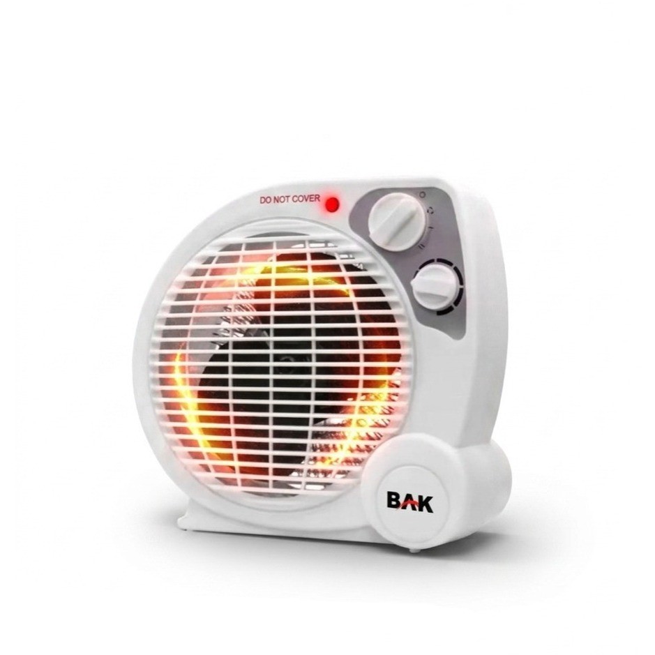 Aquecedor de Ambiente Elétrico Bak 127v Termoventilador Portátil Silencioso 1800w