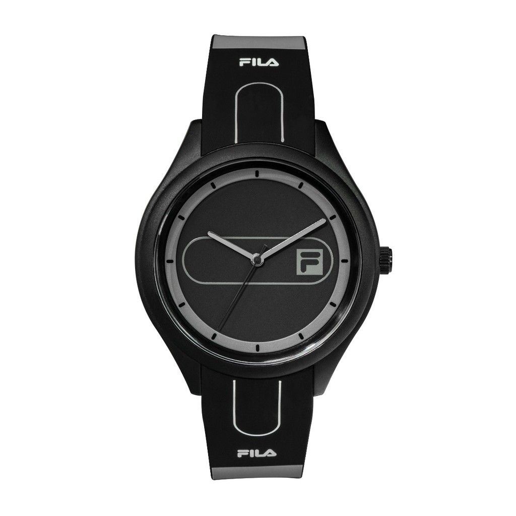 Relógio Fila Original Unissex Pulseira Silicone Preto 38-321-002