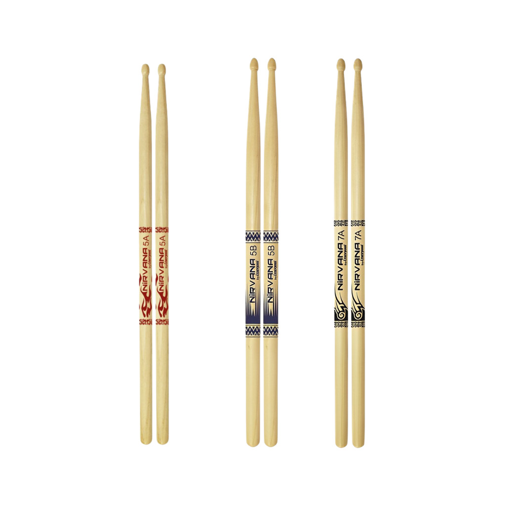 Kit 3 Baqueta Ponta De Madeira 5A 7A e 5B Nirvana Ecobio By Liverpool