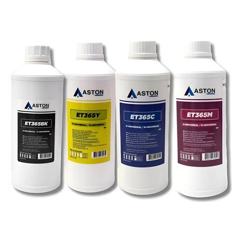 Kit Tinta Aston 365 4 Cores 1 Litro Bulk Ink Para Epson Preto impressora Epson para recarga de bulk.
